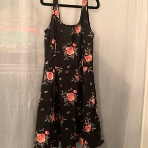 Forever 21 black floral dress